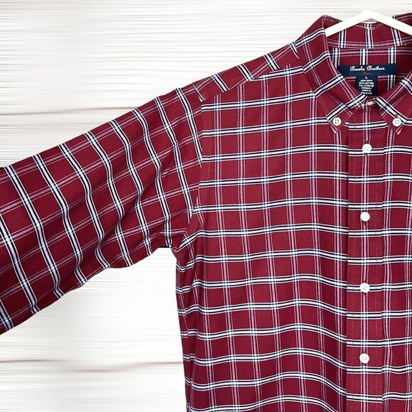 NWOT Boy’s Brooks Brothers Fleece Plaid Cotton Long Sleeve Button Down Shirt L - Picture 5 of 13